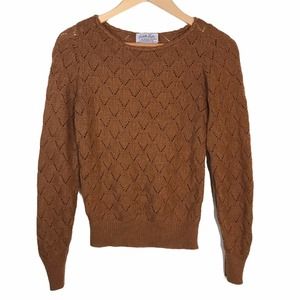 Vintage Cuddle Knit Golden Orange Sweater